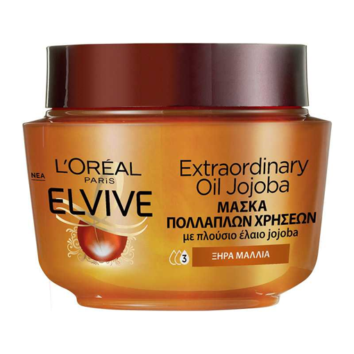 LOREAL ELVIVE ΜΑΣΚΑ ΜΑΛΛΙΩΝ EXTRAORDINARY OIL JOJOBA 300ml Σ6 