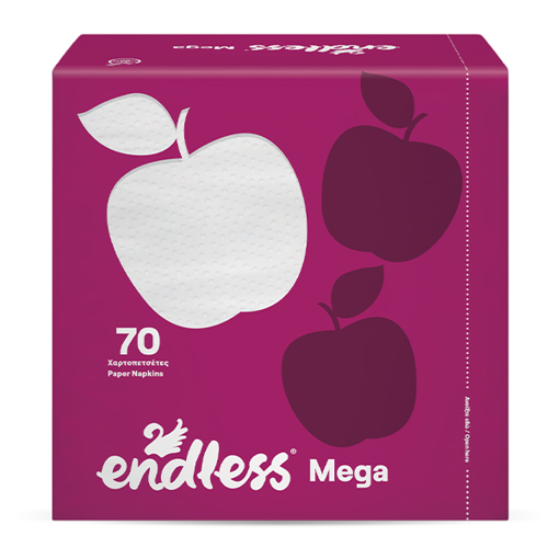 ENDLESS ΧΑΡΤΟΠΕΤΣΕΤΑ MEGA 70τεμ. - (33x33cm) (ΛΕΥΚH)