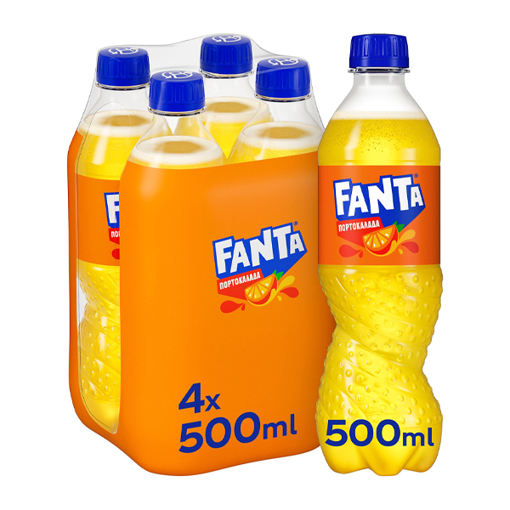 FANTA 500ml - (ΠΟΡΤΟΚΑΛΑΔΑ) (4 PACK)
