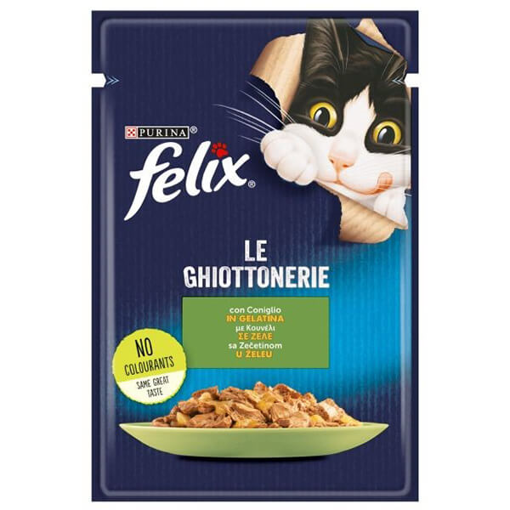 FELIX LE CHIOTTONERIE ΓΑΤΟΤΡΟΦΗ 85gr. - (ΚΟΥΝΕΛΙ ΣΕ ΖΕΛΕ)