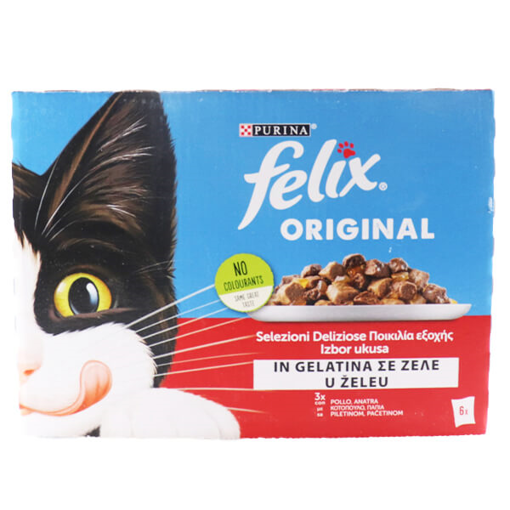 FELIX ORIGINAL ΓΑΤΟΤΡΟΦΗ ΦΑΚΕΛΑΚΙΑ (6x85gr.) - (ΠΟΙΚΙΛΙΑ ΕΞΟΧΗΣ) (ΚΟΤΟΠΟΥΛΟ-ΠΑΠΙΑ)