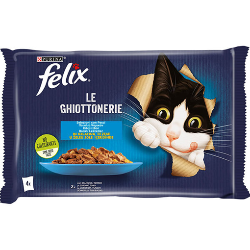 FELIX ΓΑΤΟΤΡΟΦΗ ΣΕ ΖΕΛΕ (4x85gr) - (ΣΟΛΟΜΟΣ/ΤΟΝΟΣ)