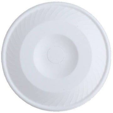 ΒΙΟΔΙΑΣΠΩΜΕΝΟ FIBER ΚΑΠΑΚΙ FLAT ΛΕΥΚΟ ΜΕ ΤΡΥΠΑ 16οz (50τεμ.) - (90mm)