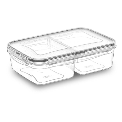 FRESH BOX ΦΑΓΗΤΟΔΟΧΕΙΟ ΟΡΘΟΓΩΝΙΟ 2 ΘΕΣΕΙΣ 1lit (LC-524)