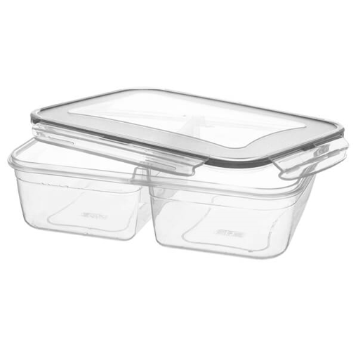 FRESH BOX ΦΑΓΗΤΟΔΟΧΕΙΟ ΟΡΘΟΓΩΝΙΟ ΜΕ ΚΑΠΑΚΙ 2 ΘΕΣΕΙΣ 2lit (LC-525)