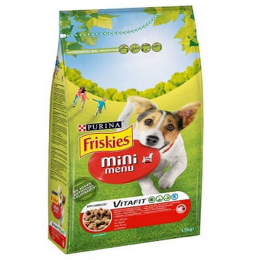 FRISKIES ΣΚΥΛΟΤΡΟΦΗ MINI MENU 1,5kg - (ΒΟΔΙΝΟ)