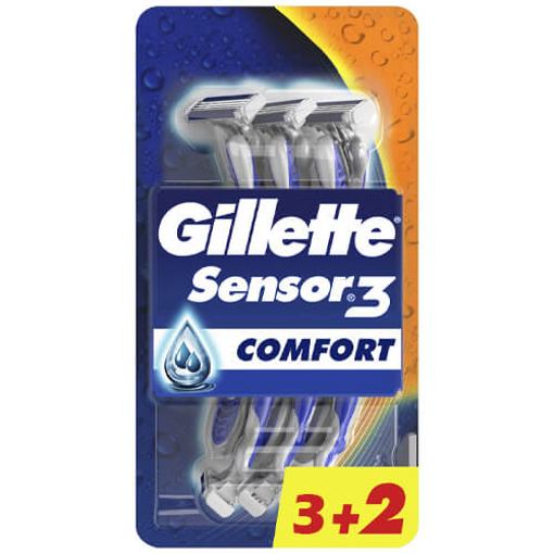 GILLETTE ΞΥΡΑΦΑΚΙΑ SENSOR 3 COMFORT - (3+2 ΔΩΡΟ)