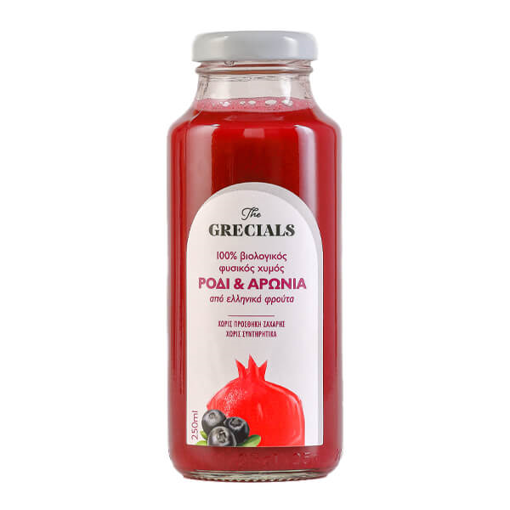 GRECIALS ΧΥΜΟΣ ΡΟΔΙ ΚΑΙ ΑΡΩΝΙΑ 250ml - (100% ΦΥΣΙΚΟΣ ΧΥΜΟΣ) (ΓΥΑΛΙΝΟ)