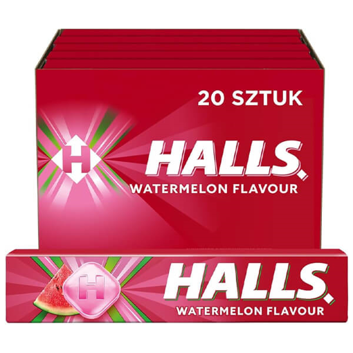 HALLS COOL ΚΑΡΑΜΕΛΕΣ (33,5grx20τεμ.) - (WATERMELON) - (ΕΙΣΑΓΩΓΗΣ)