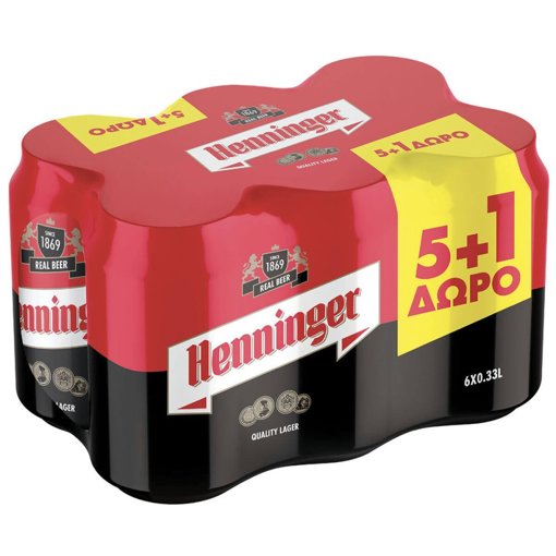 HENNINGER ΜΠΥΡΑ ΚΟΥΤΙ 330ml 5+1 ΔΩΡΟ Σ4 