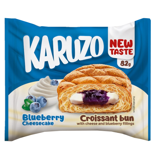 KARUZO ΚΡΟΥΑΣΑΝ BUN 82gr - (BLUEBERRY CHEESECAKE)