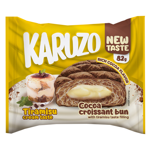 KARUZO ΚΡΟΥΑΣΑΝ ΚΑΚΑΟ BUN 82gr - (ΤΙΡΑΜΙΣΟΥ)