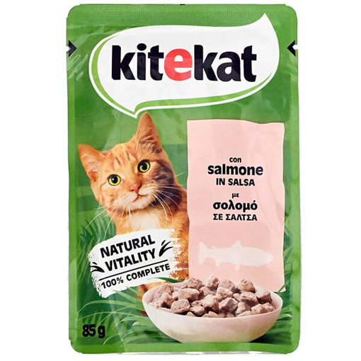 KITEKAT ΓΑΤΟΤΡΟΦΗ  85gr. - (ΣΟΛΟΜΟ ΜΕ ΣΑΛΤΣΑ)
