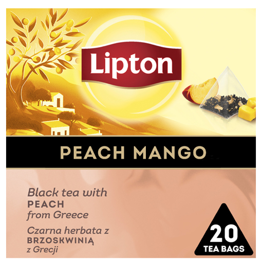 LIPTON ΜΑΥΡΟ ΤΣΑΙ ΠΥΡΑΜΙΔΑ (20x1,7gr) - (ΡΟΔΑΚΙΝΟ & ΜΑΝΓΚΟ)