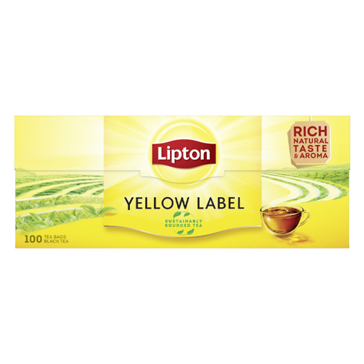 LIPTON ΤΣΑΙ ΚΙΤΡΙΝΟ (100τεμ.) - (YELLOW LABEL)