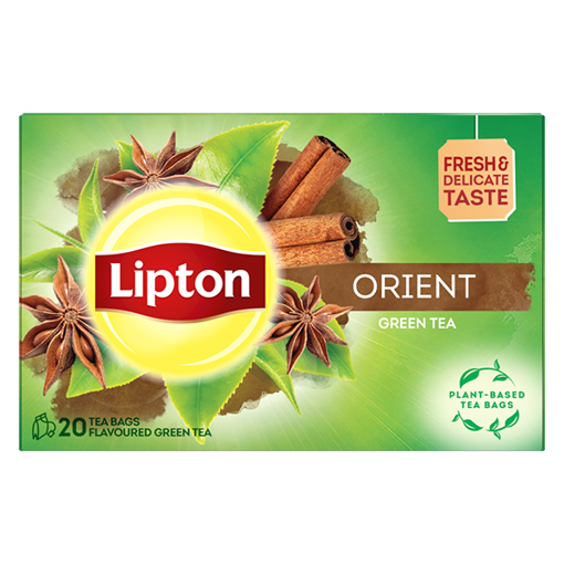 LIPTON ΠΡΑΣΙΝΟ ΤΣΑΙ ΦΑΚΕΛΑΚΙ (20x1,3gr) - (ORIENT)