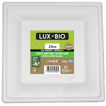 LUX BIO ΒΙΟΔΙΑΣΠΩΜΕΝΑ ΠΙΑΤΑ ΤΕΤΡΑΓΩΝΑ 23cm (20τεμ.)