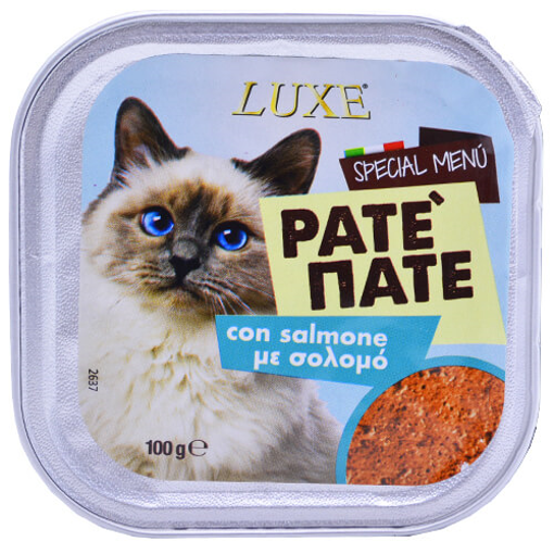 LUXE ΓΑΤΟΤΡΟΦΗ PATE 100gr. - (SALMONE)