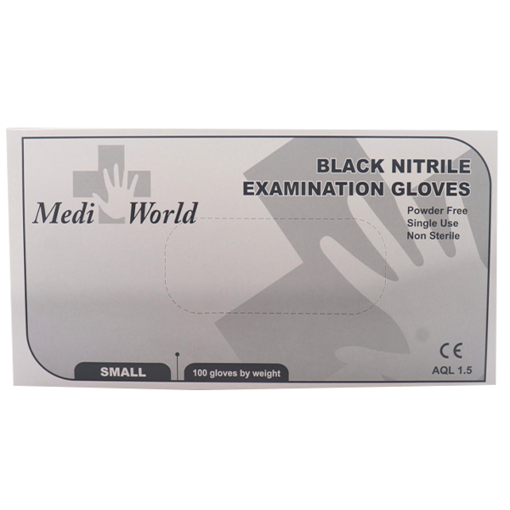 MEDI-WORLD ΓΑΝΤΙΑ ΝΙΤΡΙΛΙΟΥ ΜΑΥΡΑ (100τεμ) - (SMALL)