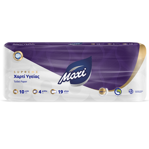 MAXI DECO ΧΑΡΤΙ ΥΓΕΙΑΣ 4φυλλο 120gr. - (10 ΡΟΛΑ)
