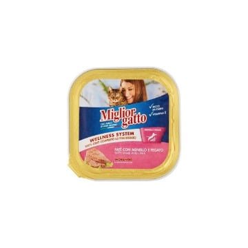 MIGLIOR ΓΑΤΟΤΡΟΦΗ PATE 100gr - (ΑΡΝΙ-ΣΥΚΩΤΙ)