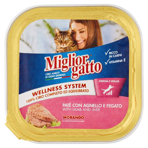 MIGLIOR ΓΑΤΟΤΡΟΦΗ PATE 100gr - (ΑΡΝΙ-ΣΥΚΩΤΙ)