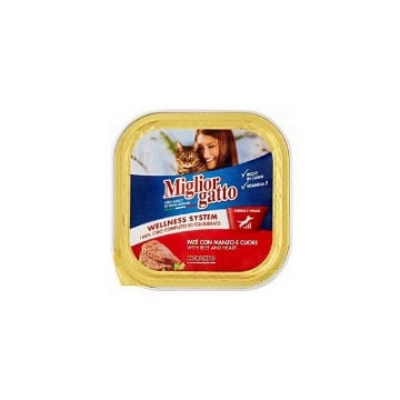 MIGLIOR ΓΑΤΟΤΡΟΦΗ PATE 100gr - (ΒΟΔΙΝΟ-ΚΑΡΔΙΑ)