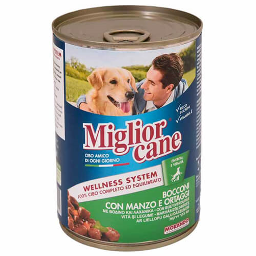 MIGLIOR ΣΚΥΛΟΤΡΟΦΗ ΚΟΝΣΕΡΒΑ 1250gr - (ΒΟΔΙΝΟ-ΡΥΖΙ-ΛΑΧΑΝΙΚΑ)