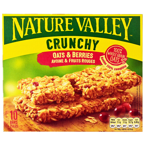 NATURE VALLEY ΤΡΑΓΑΝΕΣ ΜΠΑΡΕΣ ΒΡΩΜΗΣ ΜΕ OATS & BERRIES (5x42gr.)