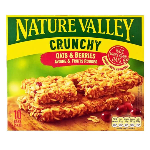 NATURE VALLEY ΤΡΑΓΑΝΕΣ ΜΠΑΡΕΣ ΒΡΩΜΗΣ ΜΕ OATS & BERRIES (5x42gr.) - (4+1 ΔΩΡΟ)