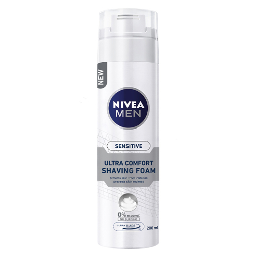 NIVEA ΑΦΡΟΣ ΞΥΡΙΣΜΑΤΟΣ 200ml - (COMFORT/SENSITIVE)
