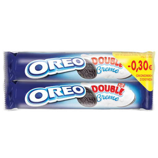 OREO ΜΠΙΣΚΟΤΑ DOUBLE 185gr. - (2x185gr.) (-0.30€)