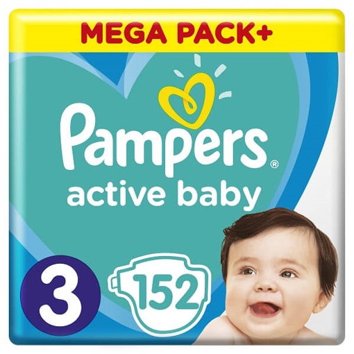 PAMPERS ACTIVE BABY No 3 (152τεμ.) - (6-10kg)
