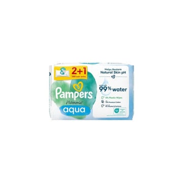PAMPERS ΜΩΡΟΜΑΝΤΗΛΑ 3x48τεμ. - (HARMONIE) (AQUA) (2+1)