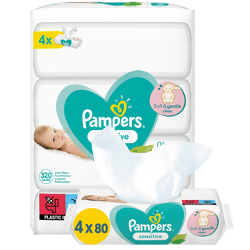 PAMPERS ΜΩΡΟΜΑΝΤΗΛΑ XXL 4x80τεμ. - (SENSITIVE)