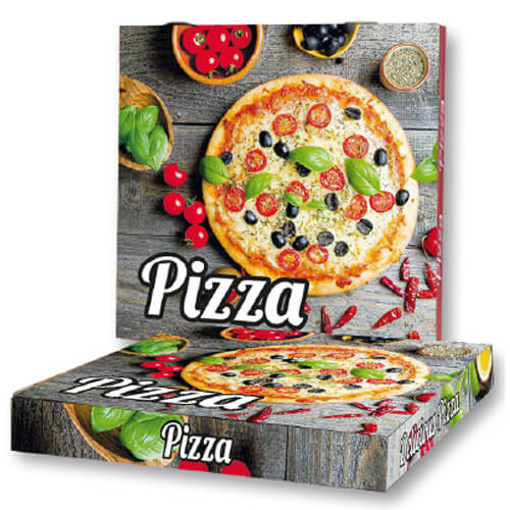 PIZZA COLOR - (22x22x4cm) - 100τεμ. - (MICROWELLE)
