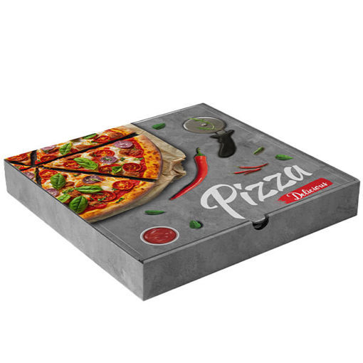 PIZZA COLOR - (36x36x4cm) - 100τεμ. - (MICROWELLE)