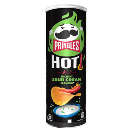 PRINGLES ΤΣΙΠΣ 160gr - (HOT KICKIN SOUR CREAM)
