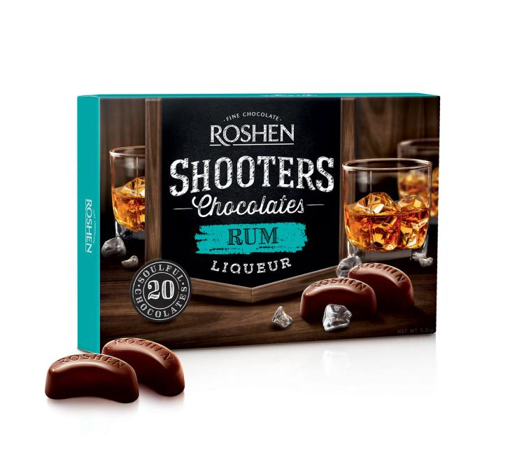 ROSHEN SHOOTERS ΣΟΚΟΛΑΤΑΚΙΑ ΜΕ ΛΙΚΕΡ 150g - (RUM)