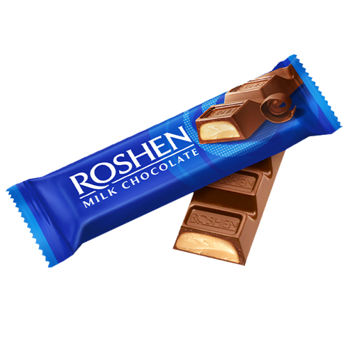 ROSHEN ΜΠΑΡΑ ΣΟΚΟΛΑΤΑΣ 33gr. - (ΣΟΚΟΛΑΤΑ ΓΑΛΑΚΤΟΣ ΜΕ ΓΕΜΙΣΗ CREME BRULEE)