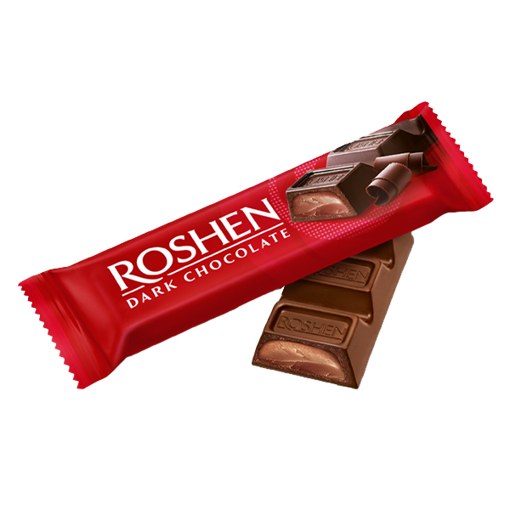 ROSHEN ΜΠΑΡΑ ΣΟΚΟΛΑΤΑΣ 33gr. - (ΜΑΥΡΗ ΣΟΚΟΛΑΤΑ ΜΕ ΓΕΜΙΣΗ FONDANT)