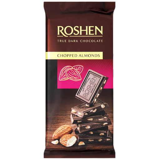 ROSHEN ΣΟΚΟΛΑΤΑ ΥΓΕΙΑΣ 85gr. - (ΚΟΜΜΑΤΙΑΣΜΕΝΑ ΑΜΥΓΔΑΛΑ)