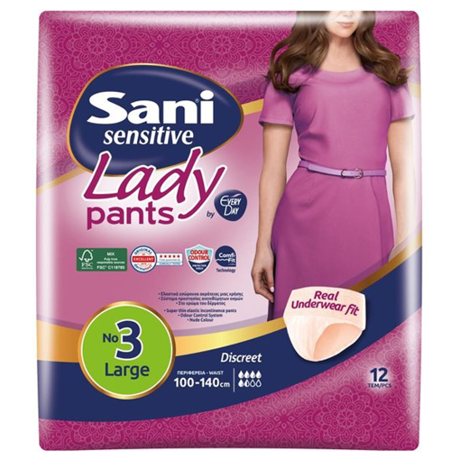 SANI LADY ΠΑΝΑ ΑΚΡΑΤΕΙΑΣ Νo 3 (12τεμ.) - (LARGE)