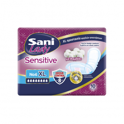 SANI LADY ΣΕΡΒΙΕΤΑ ΑΚΡΑΤΕΙΑΣ SENSITIVE Νο6 EXTRA LARGE 10TMX Σ16 