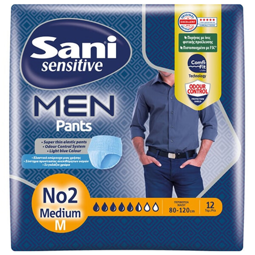 SANI MEN ΠΑΝΑ ΑΚΡΑΤΕΙΑΣ Νo 2 (12τεμ.) - (MEDIUM)