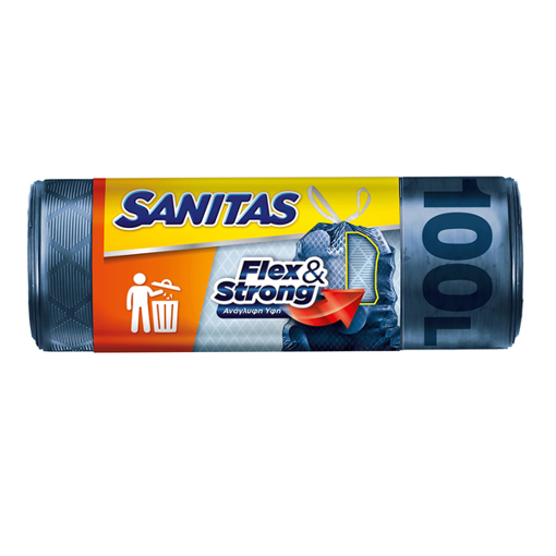 SANITAS ΣΑΚΟΥΛΑ ΑΠΟΡ/ΤΩΝ ΚΟΡΔΟΝΙ (70x90cm)(100 lt) (8τεμ.) - (FLEX AND STRONG)