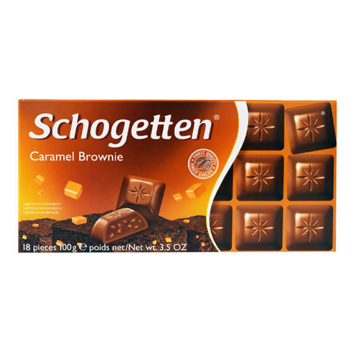 SCHOGETTEN ΣΟΚΟΛΑΤΑ 100gr. (ΓΑΛΑΚΤΟΣ ΜΕ ΚΑΡΑΜΕΛΑ & BROWNIE)