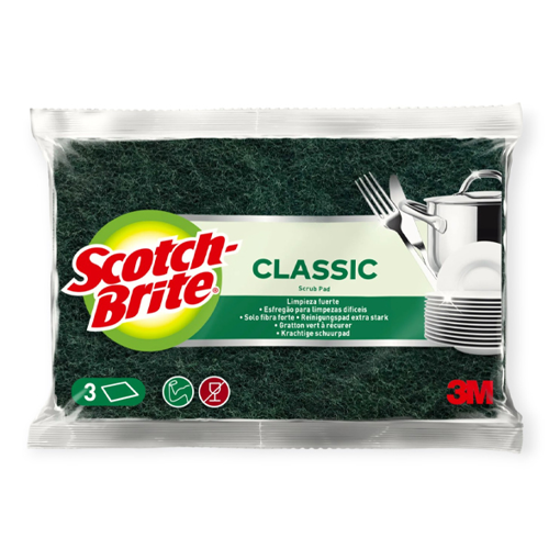 SCOTCH BRITE ΣΦΟΥΓΓΑΡΙ - (3τεμ.) (FIBRAVERDE)