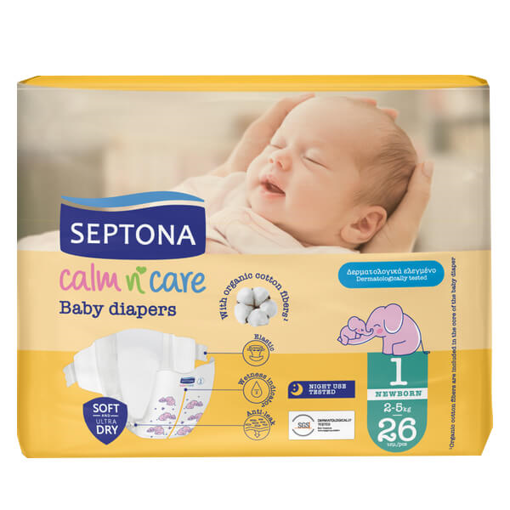 SEPTONA CALM N CARE BABY NEWBORN No 1 (26τεμ.) - (2-5kg)