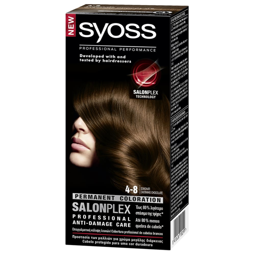 SYOSS ΒΑΦΗ ΣΕΤ PROFESSIONAL ΣΟΚΟΛΑΤΙ No4-8 50ml Σ10 